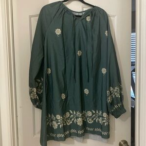 Women’s green dress